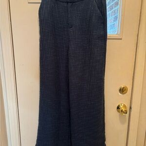 Lulu's Navy Textured Knit tweed pants